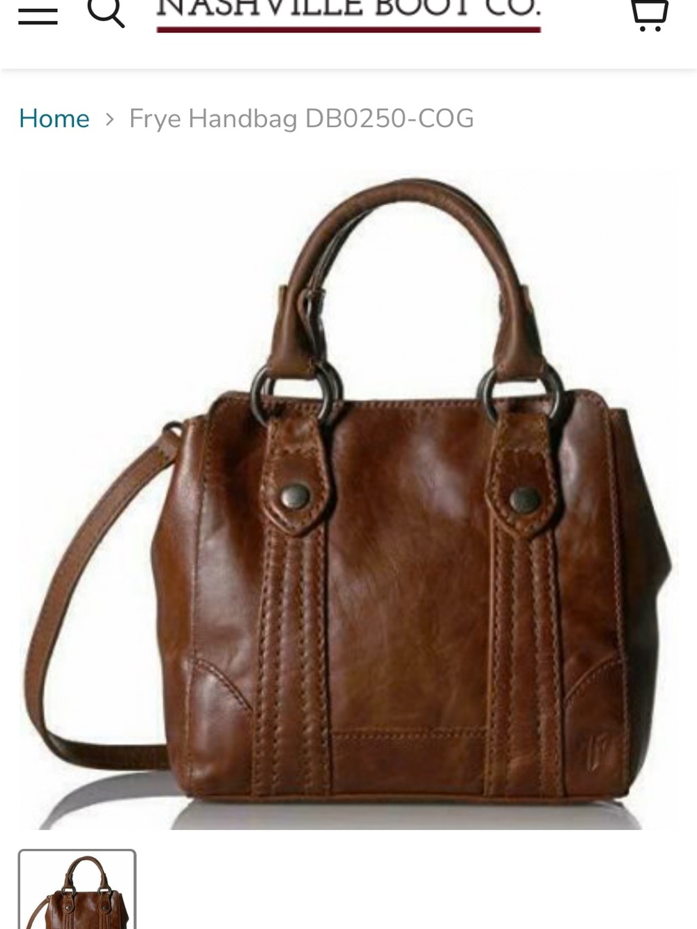 Frye Brown Leather Crossbody Bag with Top Handles